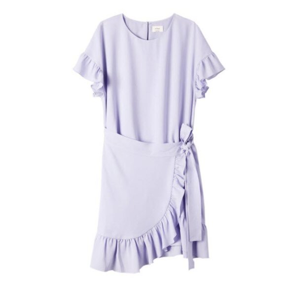 Aritzia Wilfred Ninette Ruffle Wrap Dress - Picture 1 of 2